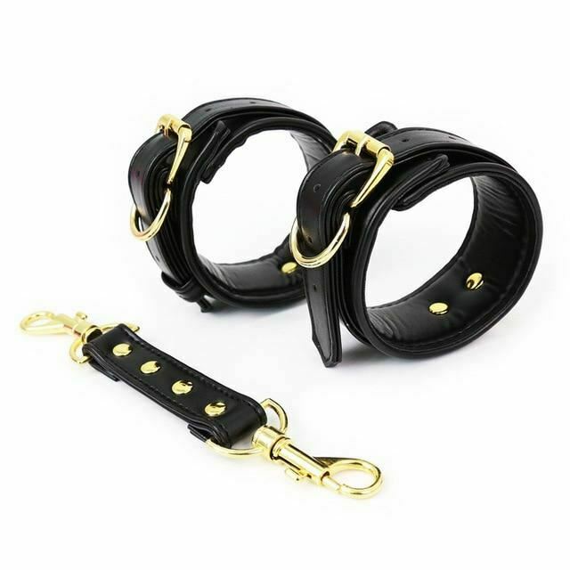 Five Colours Faux Leather Comfortable Handcuffs Bdsm Bondage Sex Toys