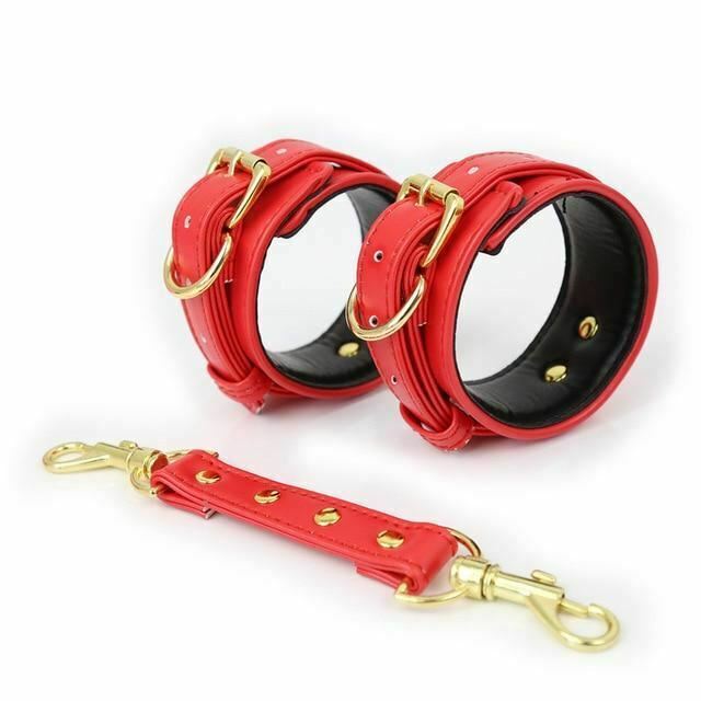 Five Colours Faux Leather Comfortable Handcuffs Bdsm Bondage Sex Toys