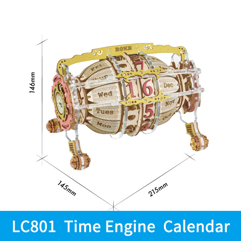 Rokr Time Engine Calendar 3D Wooden Puzzle Model Toys For Children Kids Lc801