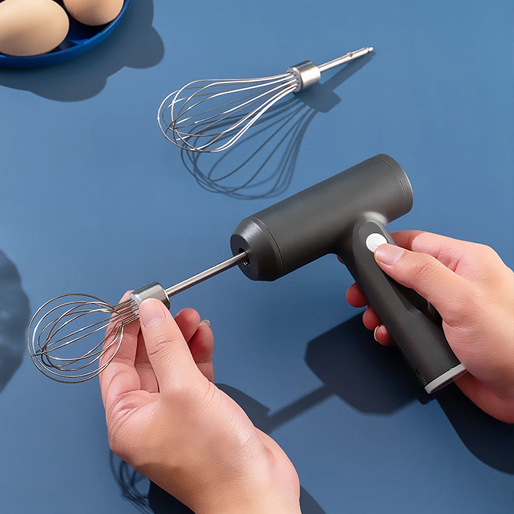 Wireless Electric Food Mixer 3 Speeds Automatic Whisk Butter Egg Beater Baking Cake Cream Whipper Kitchen Hand Blender