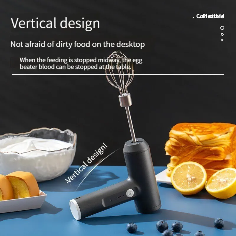 Wireless Electric Food Mixer 3 Speeds Automatic Whisk Butter Egg Beater Baking Cake Cream Whipper Kitchen Hand Blender