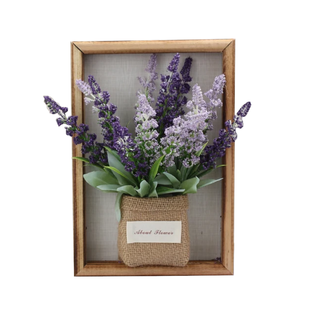 3D Handmade Artificial Flower Wall Hanging Wood Photo Frame Simulated Flowers Decoration