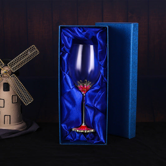 Enamel Red Wine Glass Gift Cup