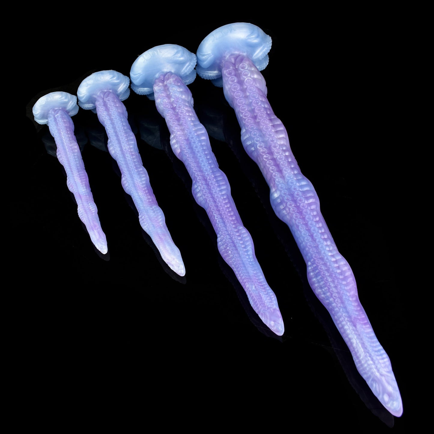 Pastel Purple Sea Jade Long Tentacle Silicone Dildo