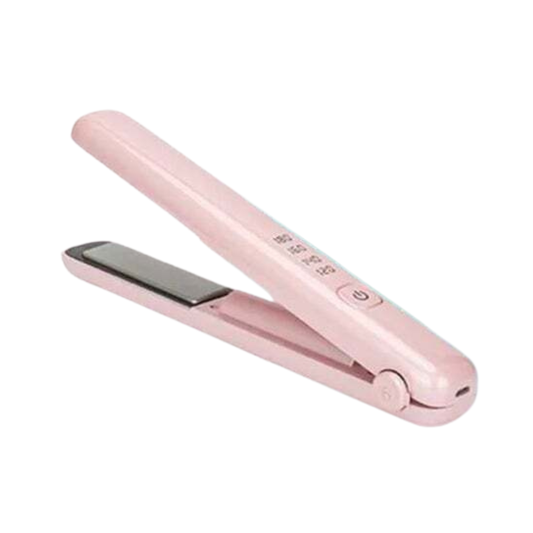 Usb Rechargeable Portable Mini Wireless Curling Iron Hair Straightener Dual Purpose