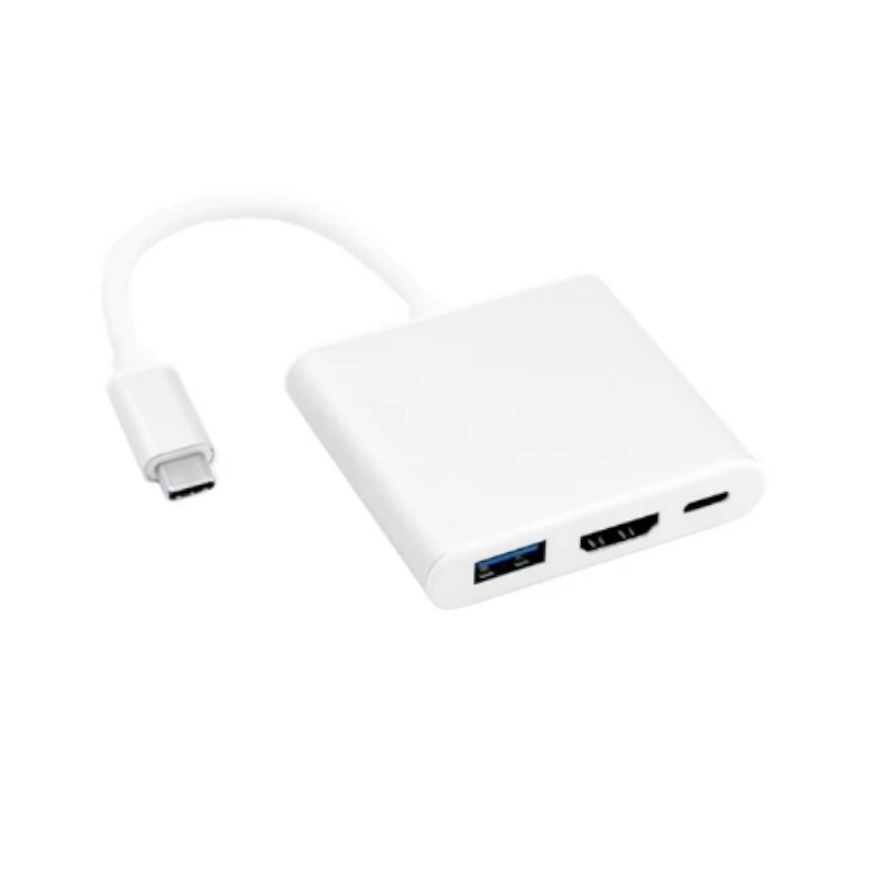 3 In 1 Usb 3.1 Type C To 3.0 Converter Adapter 4K Hub For Macbook Air