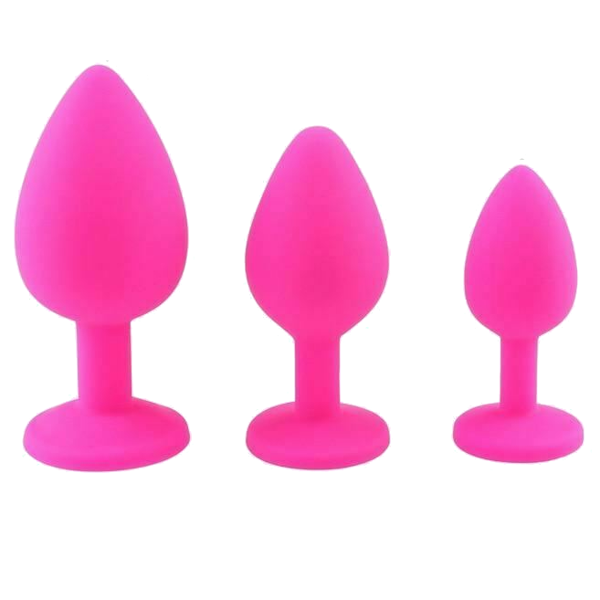 Silicone Crystal Jewel Butt Plugs Tear Drop Anal