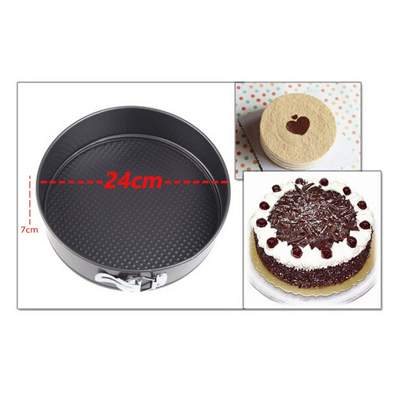 3 Set Springform Pans Cake Bakeware Square Round Heart Kitchen Accessories