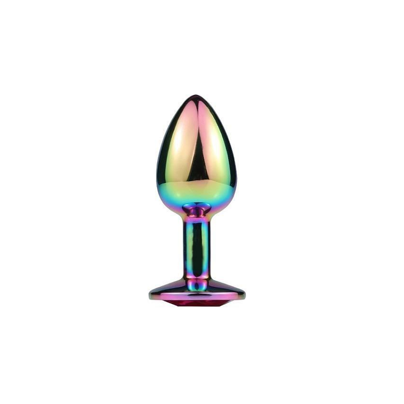 3 Sizes Stainless Steel Rainbow Anal Sex Toys Jewel Metal Butt Plug