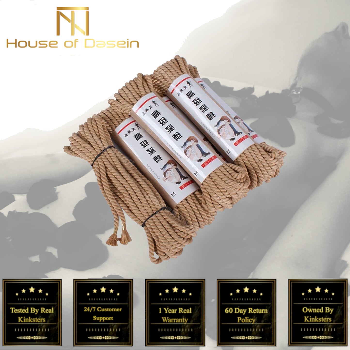 3 / 8 10M Soft Hemp Cotton Rope Bdsm Bondage Submissive Restraints
