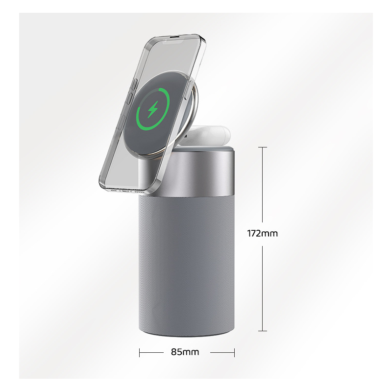 3 In 1 Multi Function Wireless Charger Bluetooth Touch Lamp For Home Office