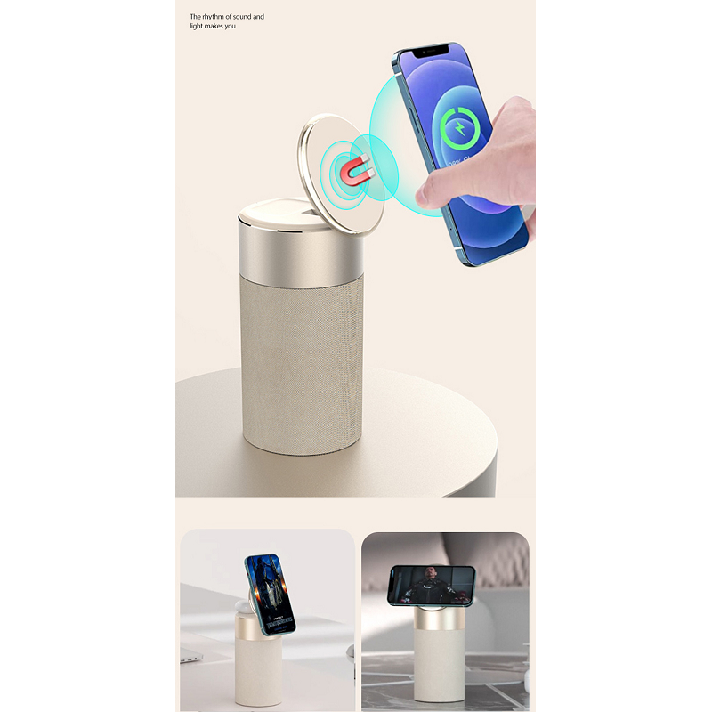 3 In 1 Multi Function Wireless Charger Bluetooth Touch Lamp For Home Office