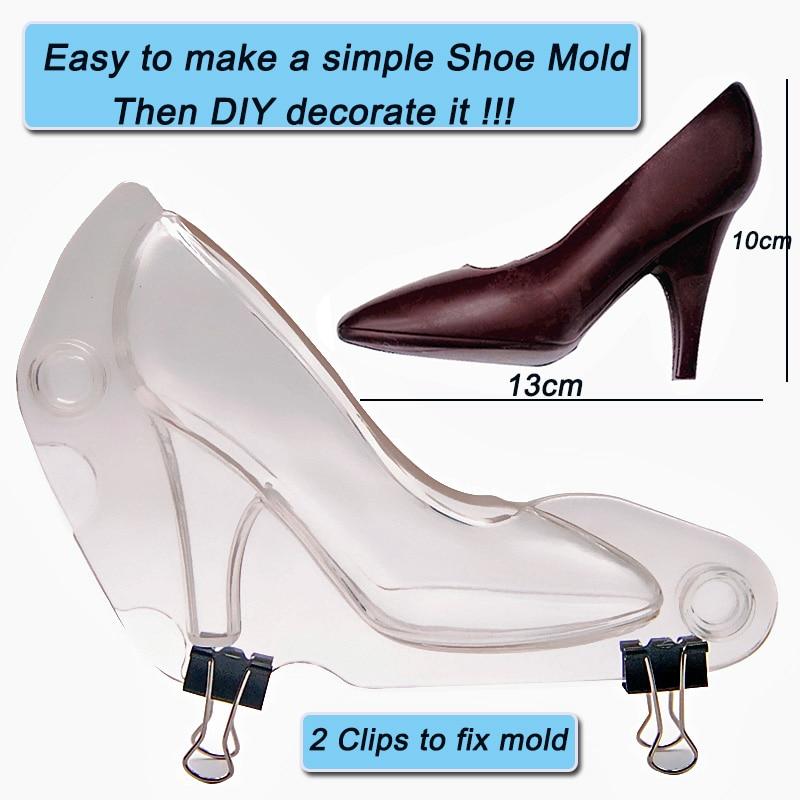 3D Chocolate Mini High Heel Shoes Mould Cake Decorating Tools Mold