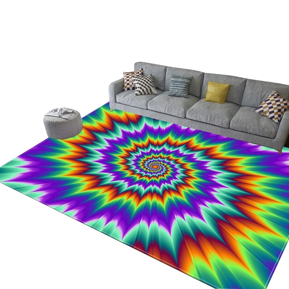3D Optical Illusion Rug Nonslip Floor Mat Living Room Decor Elegance
