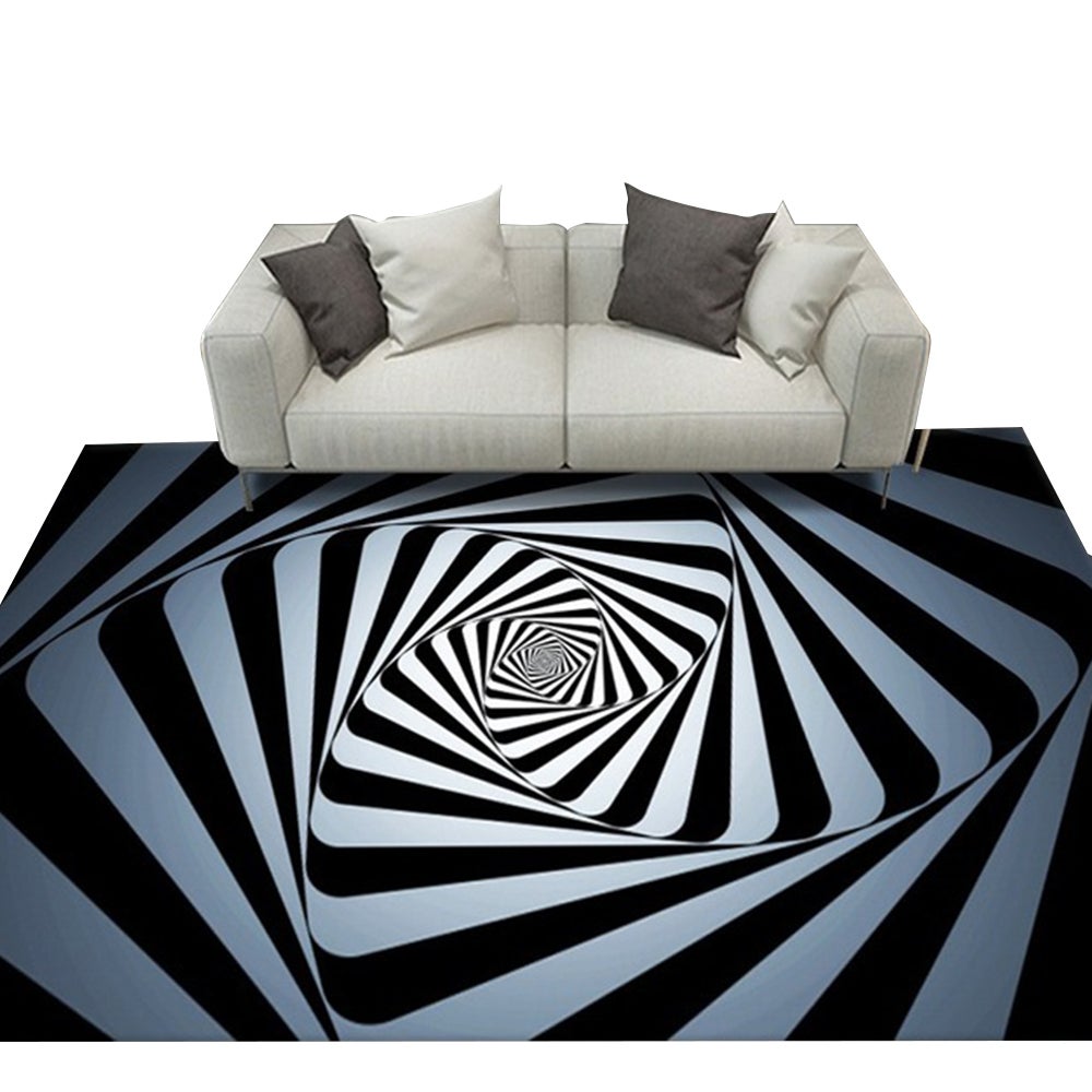 3D Optical Illusion Rug Nonslip Floor Mat Living Room Decor Elegance