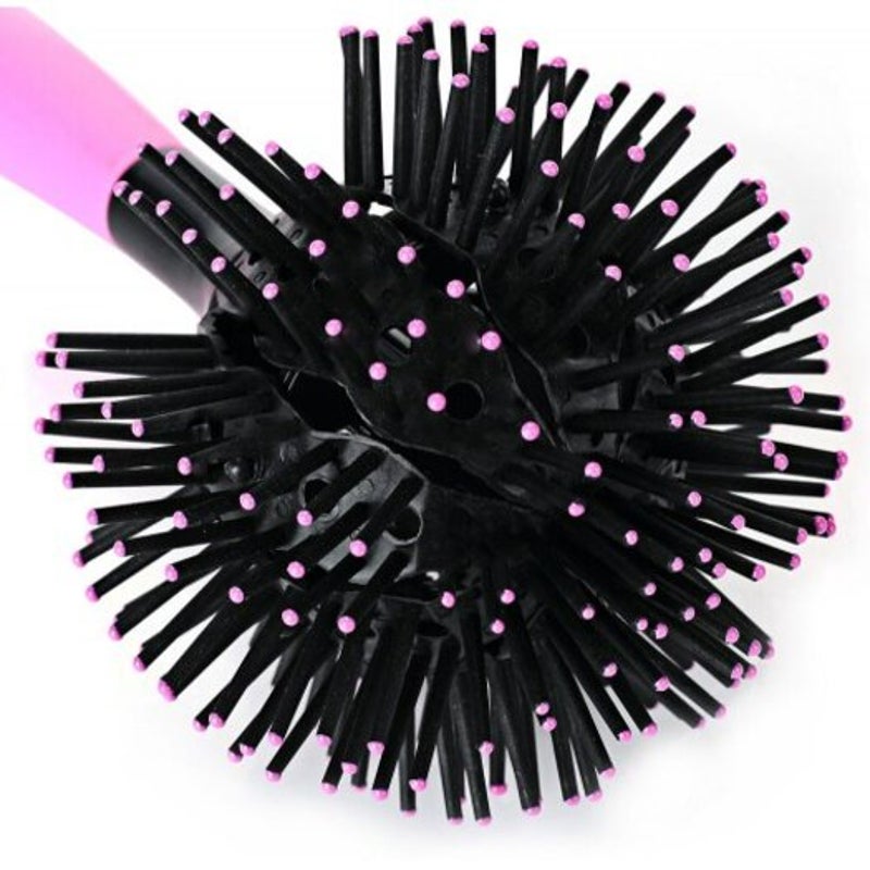 3D Spherical Massage Curl Haircut Comb Pink