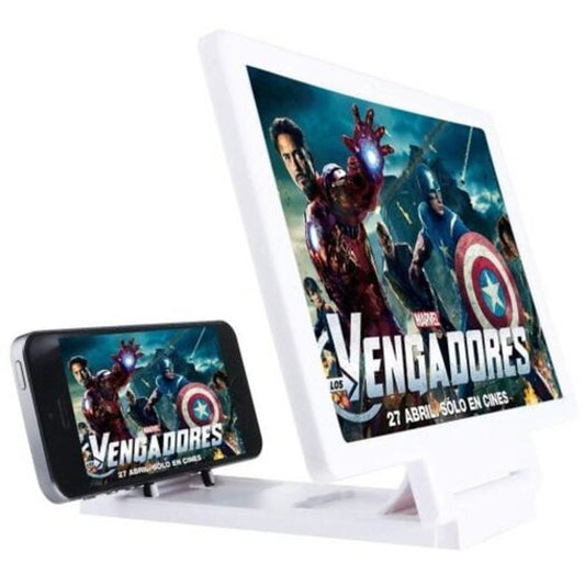 3D Video Screen Amplifier Folding Enlarged Expander Standwhite White
