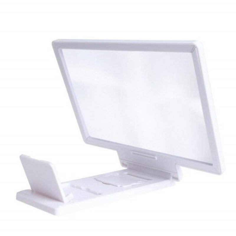 3D Video Screen Amplifier Folding Enlarged Expander Standwhite White