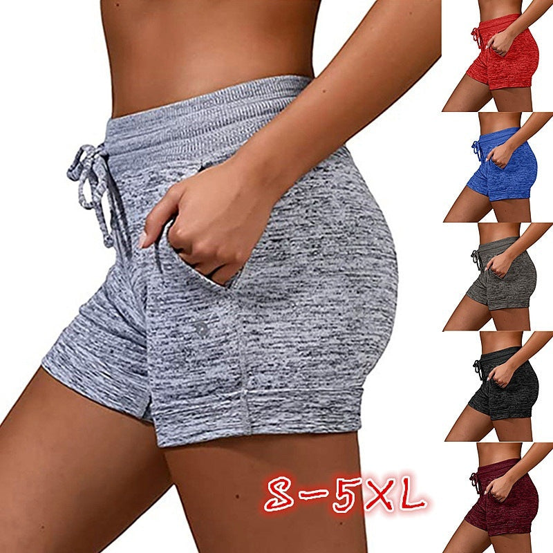 Women Shorts Quick-Dry Lace-Up Stretch Sports Pants