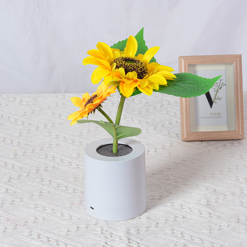 Rechargeable Sunflower Led Night Light Table Lamp Home Decor Gift