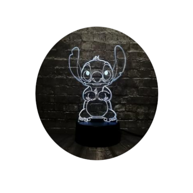 3D Lamp Lilo Stitch Led Night Light 7 Colour Changing