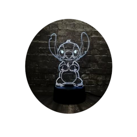 3D Lamp Lilo Stitch Led Night Light 7 Colour Changing