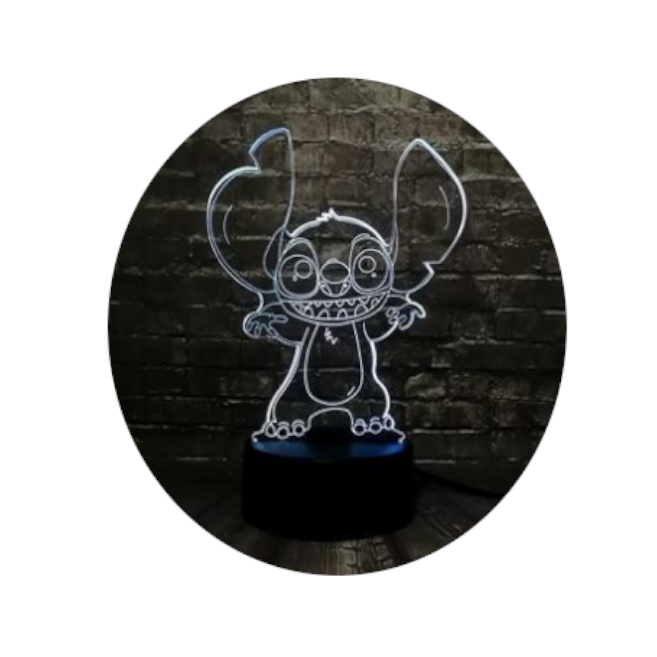 3D Lamp Lilo Stitch Led Night Light 7 Colour Changing