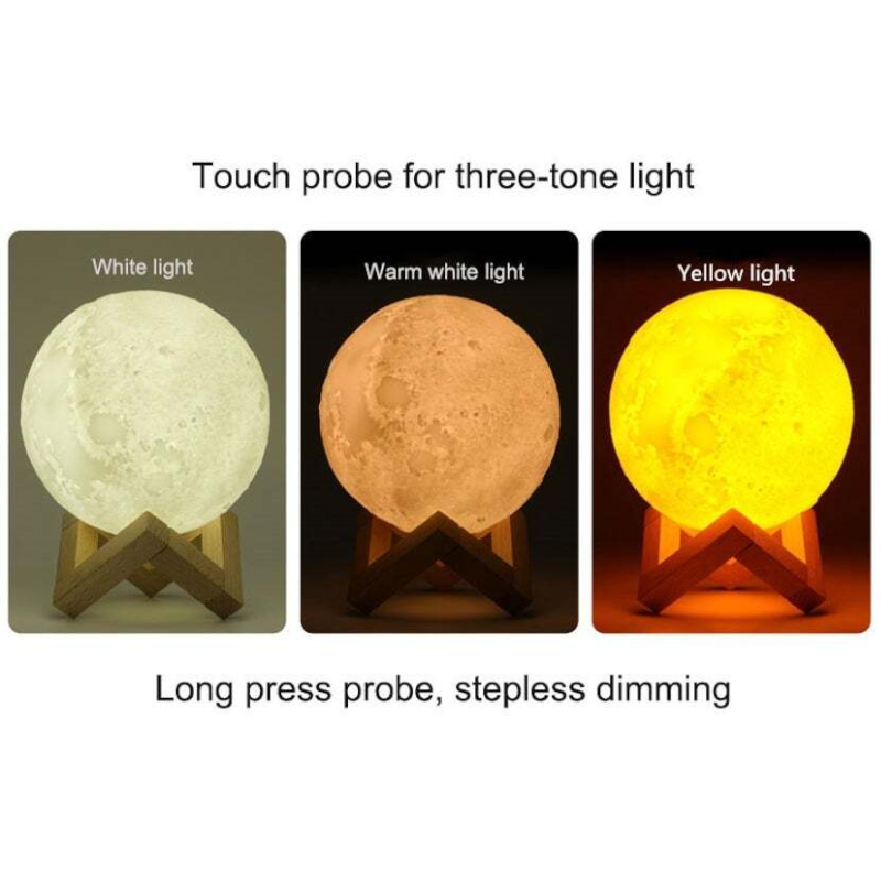 3D Moon Light Air Humidifier 880Ml Diffuser Aroma Essential Oil Usb Ultrasonic Night Cool Mist Maker Purifier