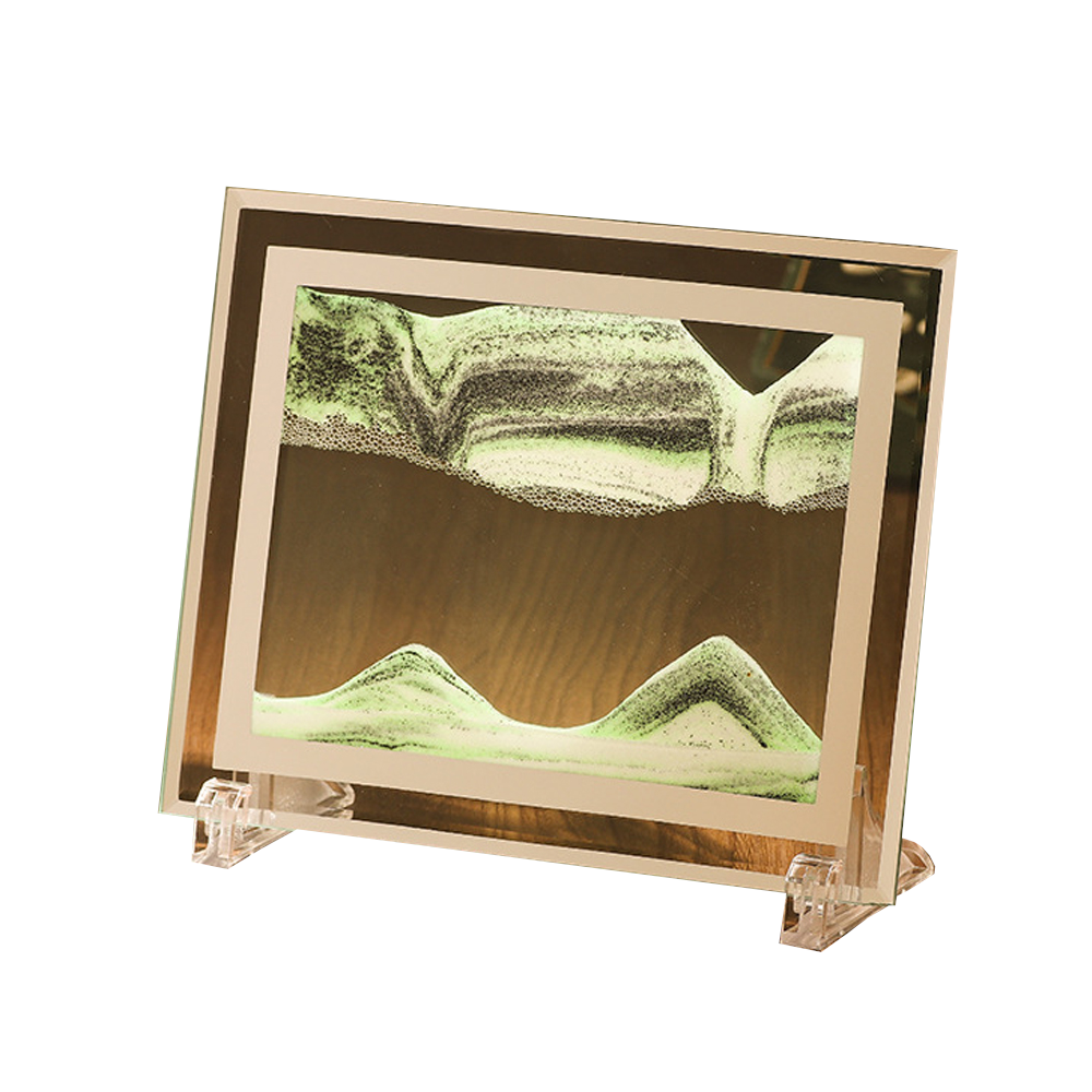 3D Moving Sand Photo Frame Glass Landscape Desktop Dcor