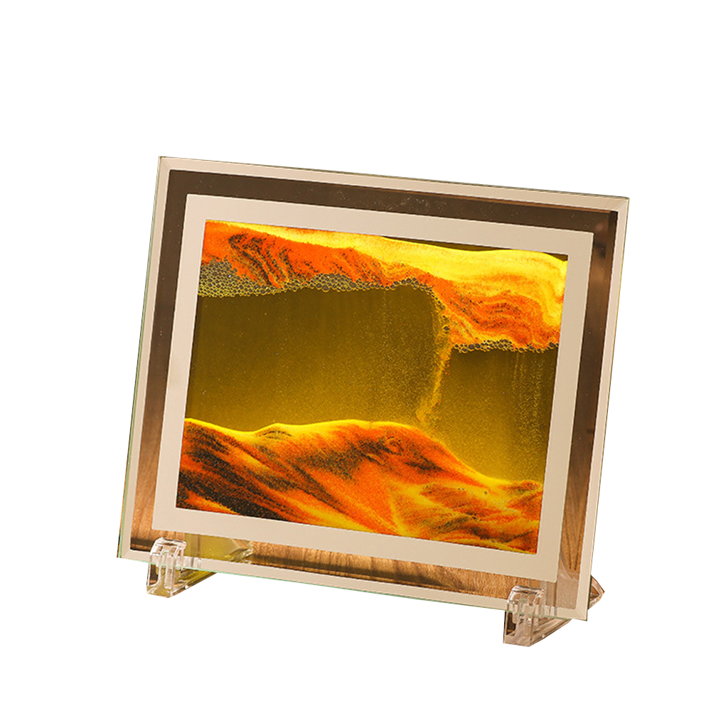 3D Moving Sand Photo Frame Glass Landscape Desktop Dcor