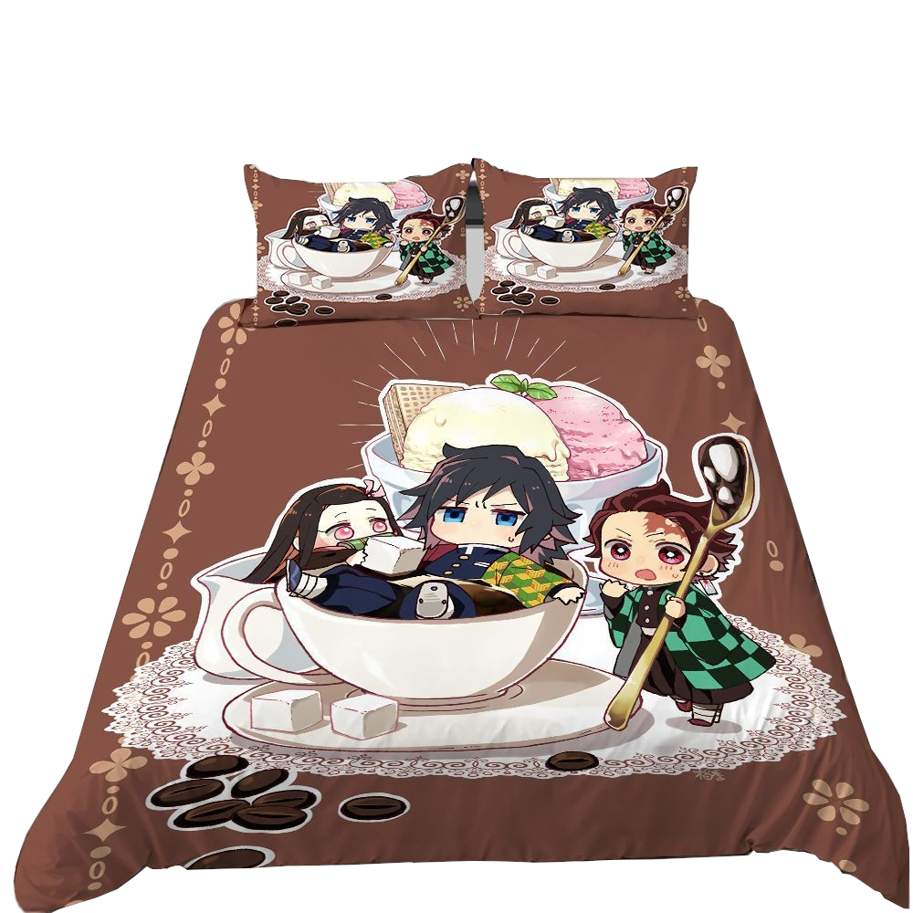 3D Printed Demon Slayer Anime Duvet Quilt Covers