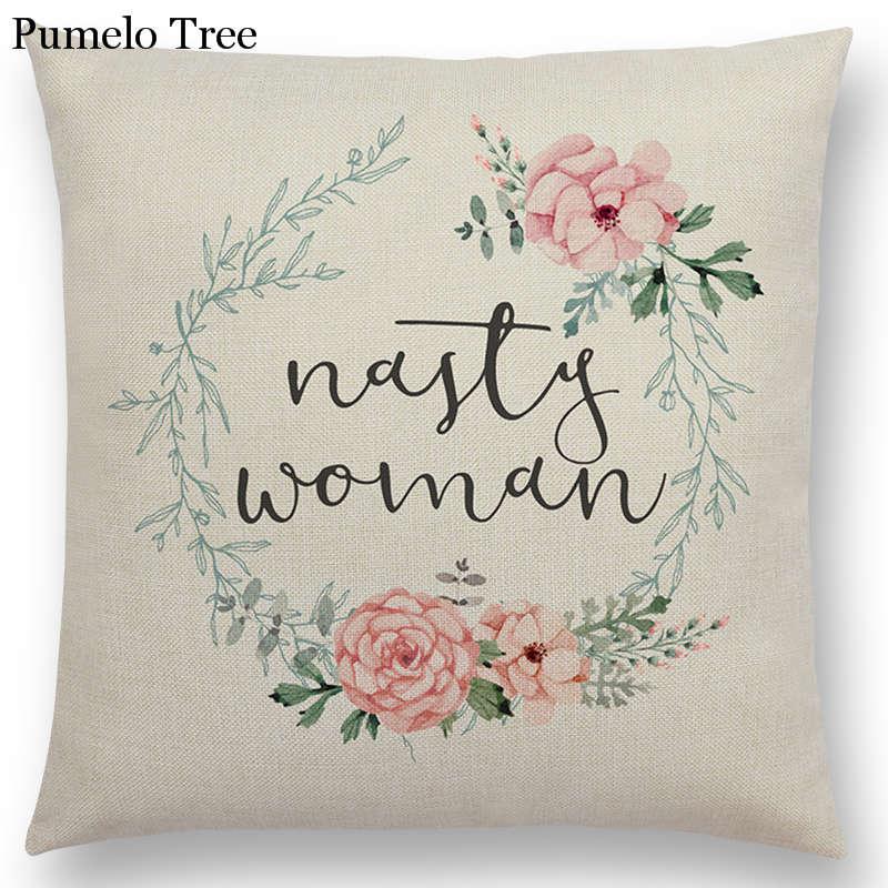Floral Inspirational Sayings Cushion Covers