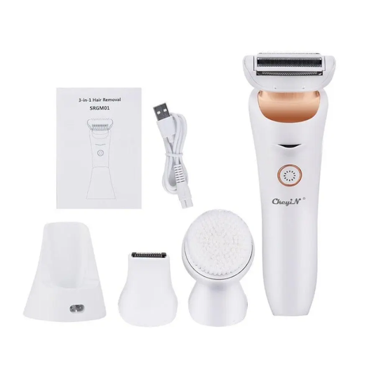 3In1 Electric Lady Shaver Female Hair Removal Trimming Bikini Depilatory Device