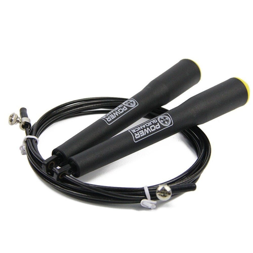 3M Speed Skipping Rope Double Ball Bearing Gym Fitness Jump With Spare Black