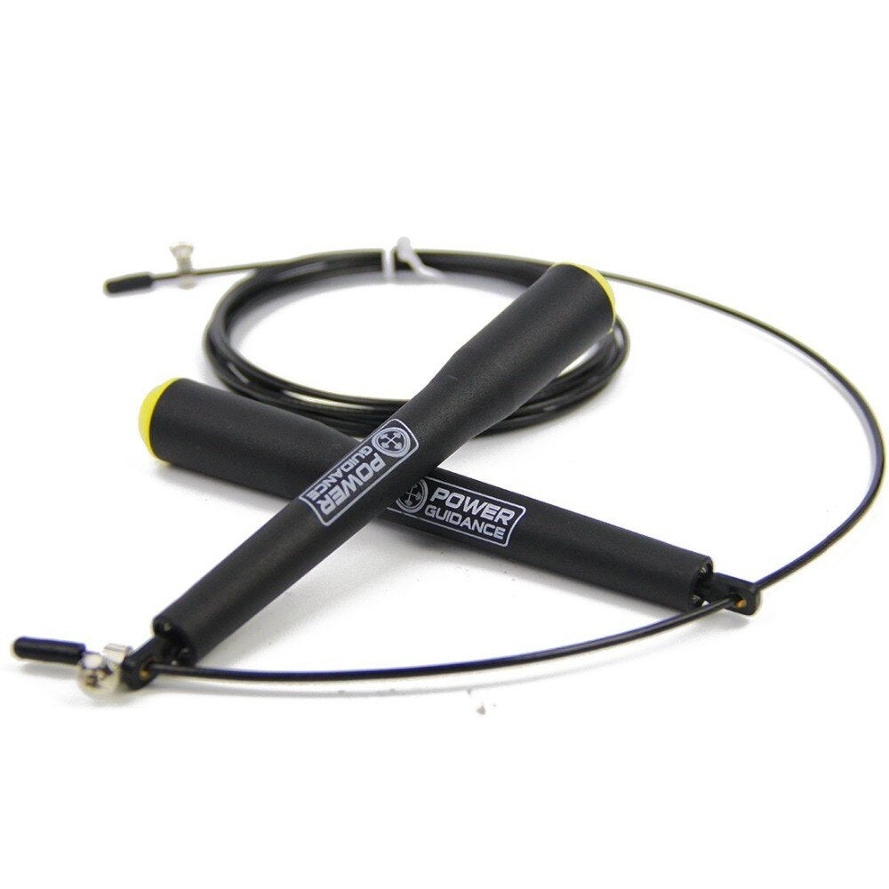 3M Speed Skipping Rope Double Ball Bearing Gym Fitness Jump With Spare Black