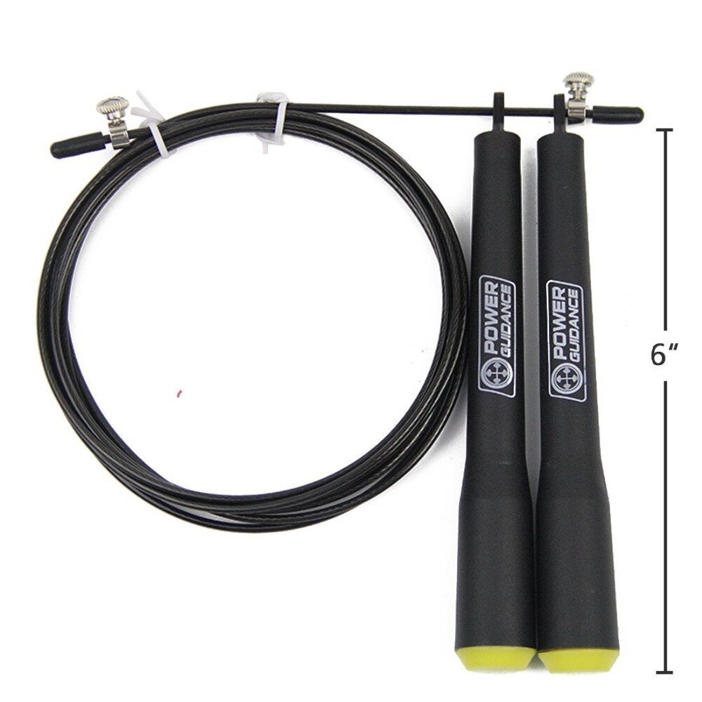 3M Speed Skipping Rope Double Ball Bearing Gym Fitness Jump With Spare Black