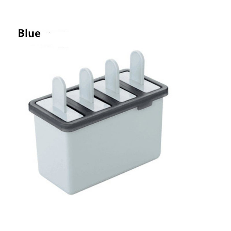 3Pcs 4-Grid Diy Popsicle Classic Ice Cream Mold Tray Frozen Cube Lolly Mould