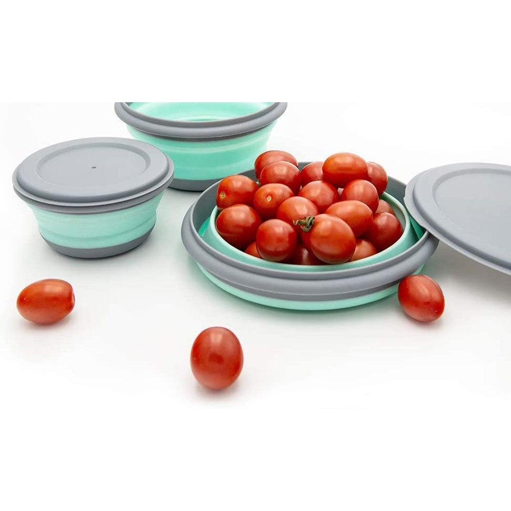 3Pcs Collapsible Bowls With Lids