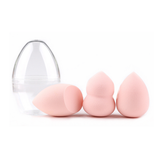 3Pcs Dry Wet Dual Purpose Non Latex Powder Make Up Tool Pink