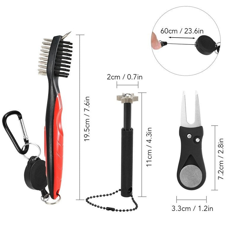 3Pcs Golf Club Cleaner Tool Set 01