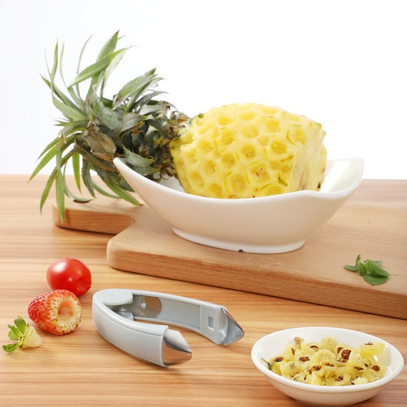 3Pcs Stainless Steel Pineapple Eye Peeler Fruit Vegetable Tweezers Seed Remover Clip