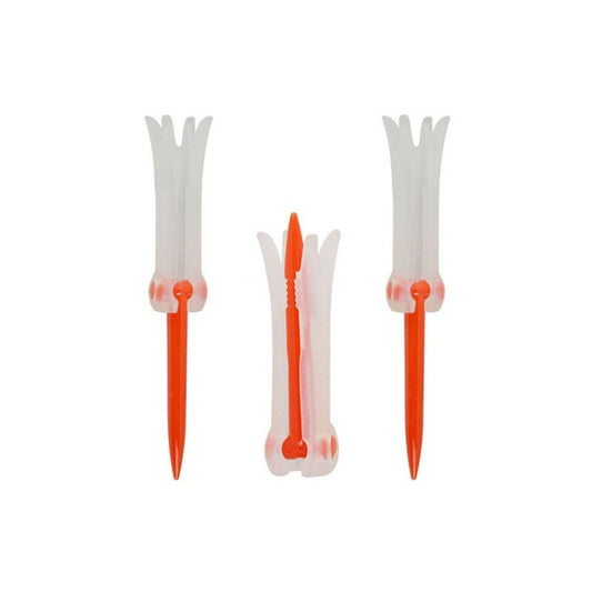 3Pcs Professional Golf Tee Step Up Rubber Horn Foldable Evolution Tees Sports Tool Accessory Orange