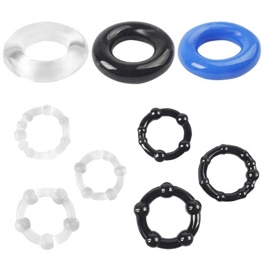 Silicone Cock Rings Set 3 Bdsm Delay Ejaculation Pleasure Enhancement