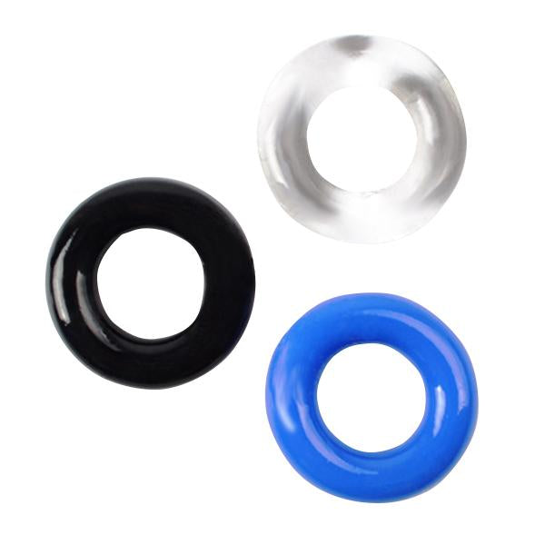 Silicone Cock Rings Set 3 Bdsm Delay Ejaculation Pleasure Enhancement