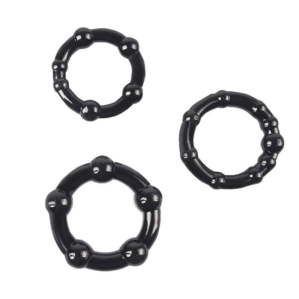 Silicone Cock Rings Set 3 Bdsm Delay Ejaculation Pleasure Enhancement