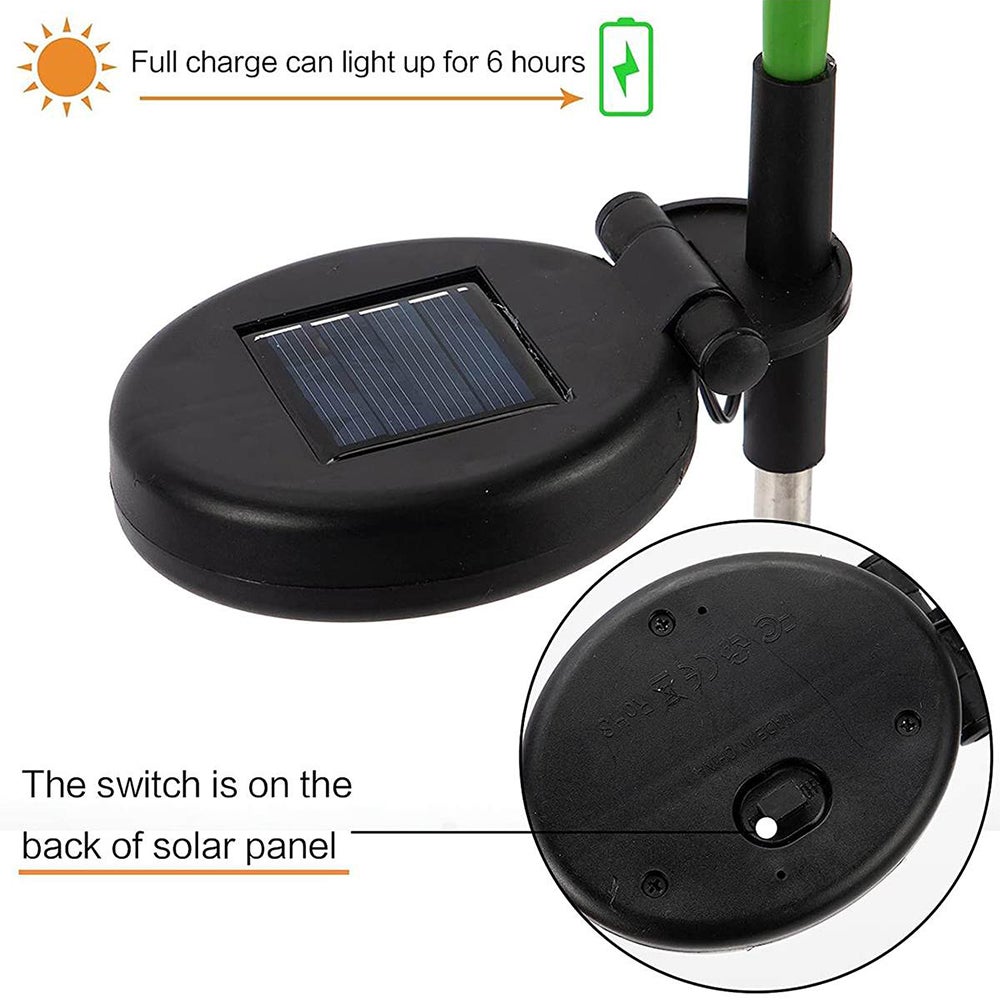 3 Pieces Solar Power Chrysanthemum Ground Light Flower Lamp Outdoor Garden Features