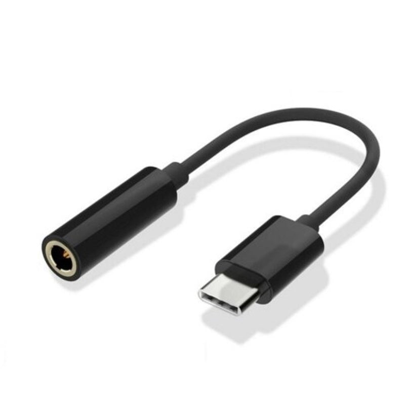 3Pcs Usb Type C To 3.5Mm Earphone Headphone Adapter Cable Black
