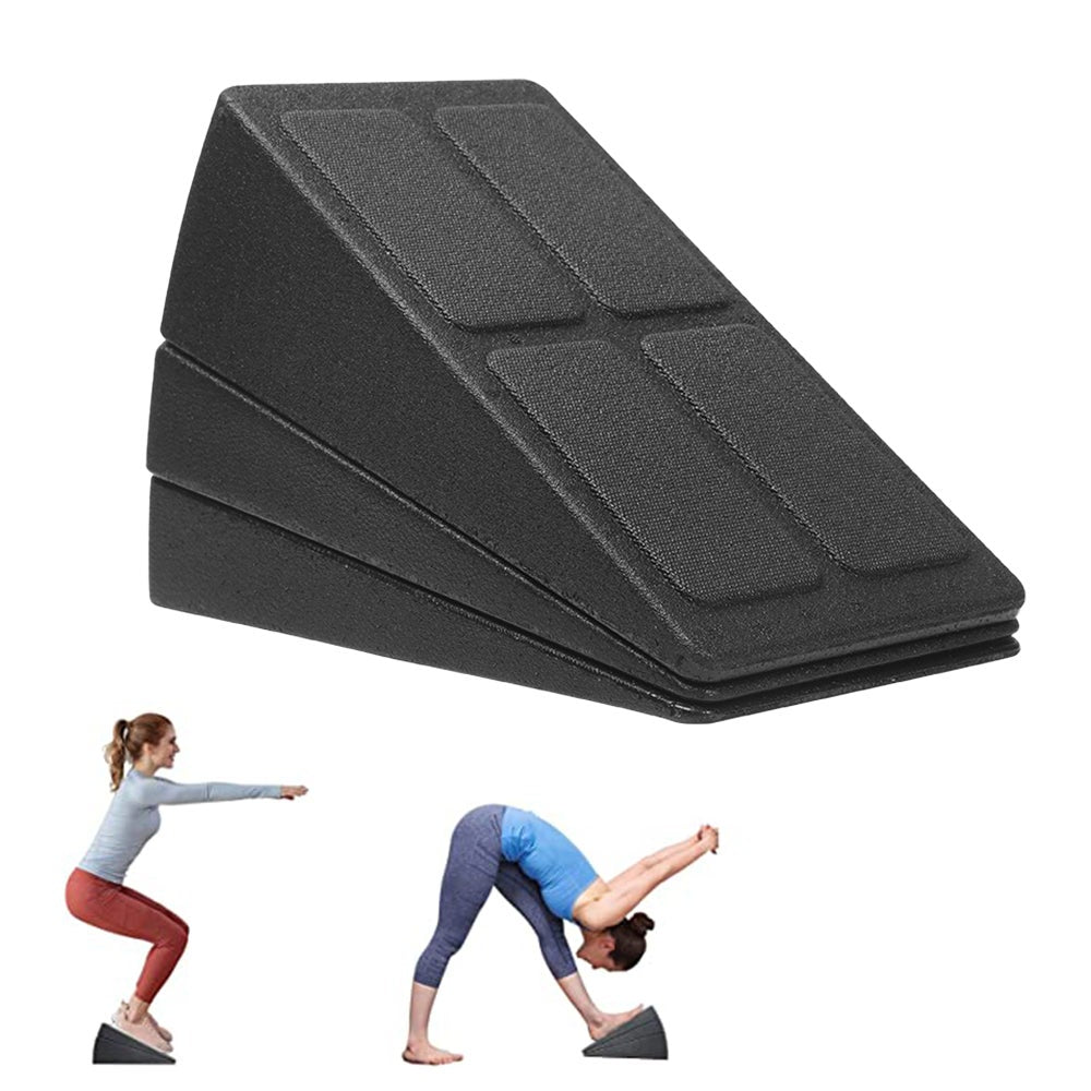 3 Pieces Wedge Stretch Slant Squat Board Slanting Yoga Block Exercise Gym Fitness