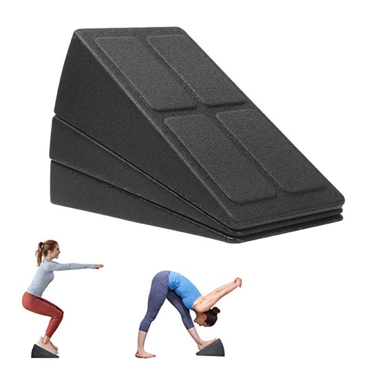 3 Pieces Wedge Stretch Slant Squat Board Slanting Yoga Block Exercise Gym Fitness