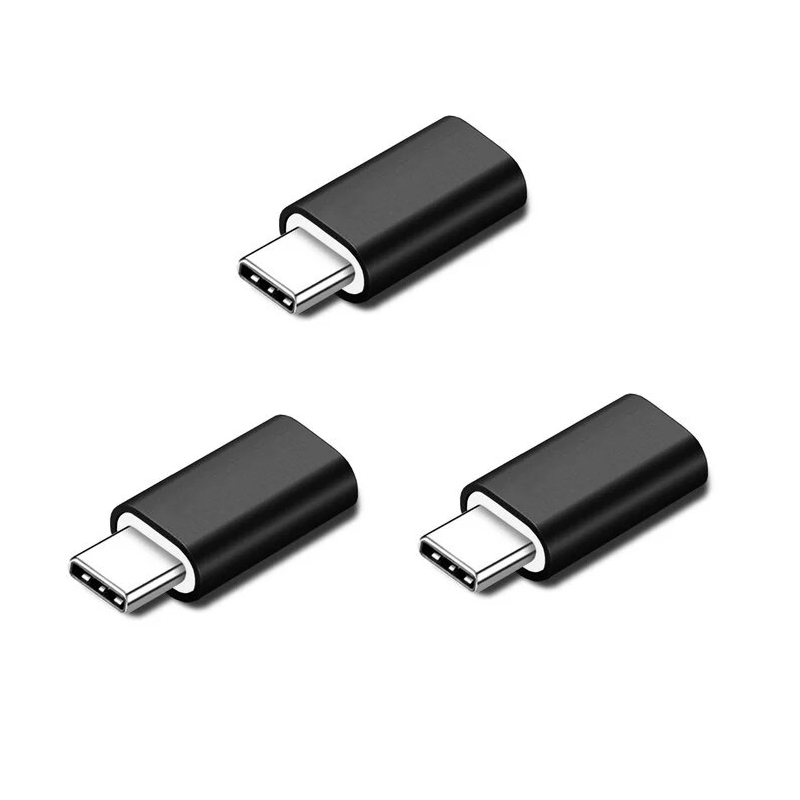 3Pcs 8-Pin Lighting To Usb C Type-C Jack Charger Cable Adapter Charging Connector